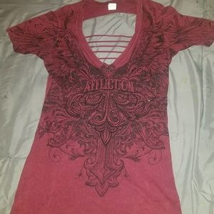 Affliction cut out Tshirt